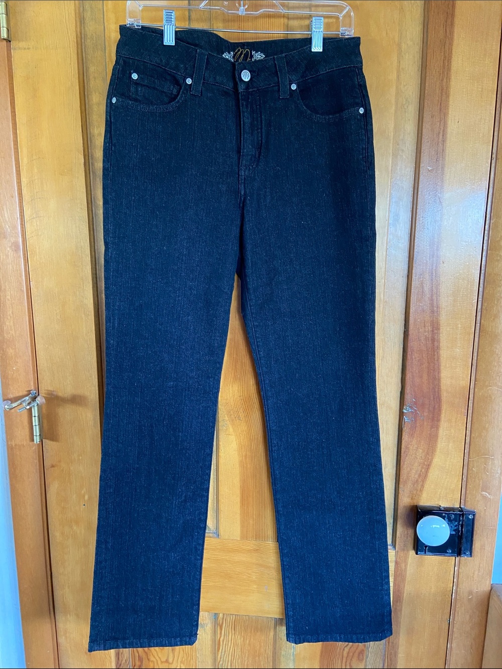 Miraclebody Women's Straight Leg Black Jeans - Classic Everyday Fit